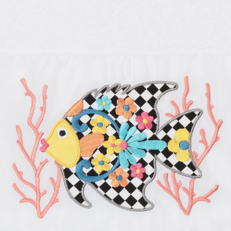 Serviette de bain en coton FELIZ, Blanc
