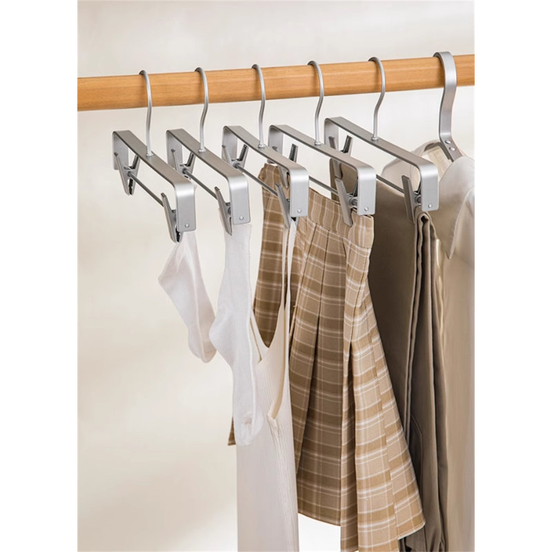 Cintre pour pantalons en alliage d'aluminium avec pinces, 15