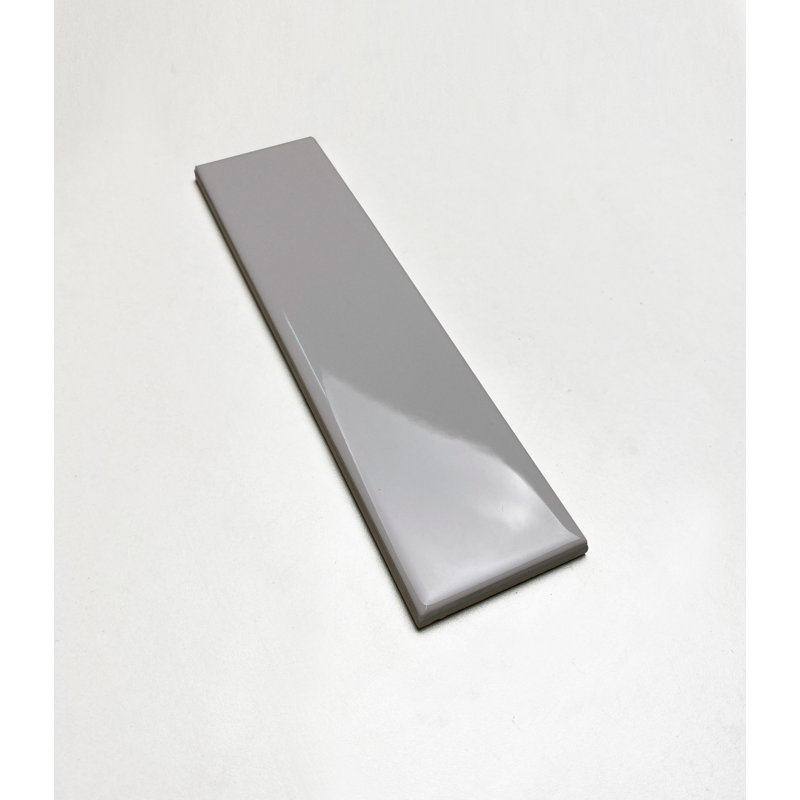 Carreau de céramique simple Hudson 2 po x 8 po, Gris taupe brillant