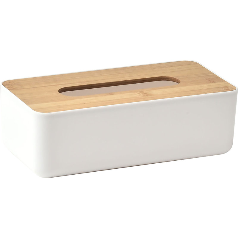 Distributeur de papier hygiénique rectangulaire Padang, Blanc / Brun