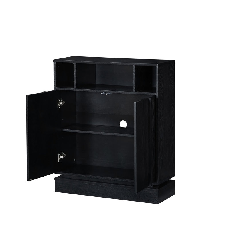 Buffet avec rangement, Noir