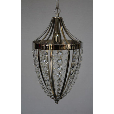 Duffey 1 - Light Chrome Caged Pendant