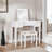 Fidelmar 36" 2-Drawer Flip Top Mirror Vanity with Butterfly Print Stool-291653910