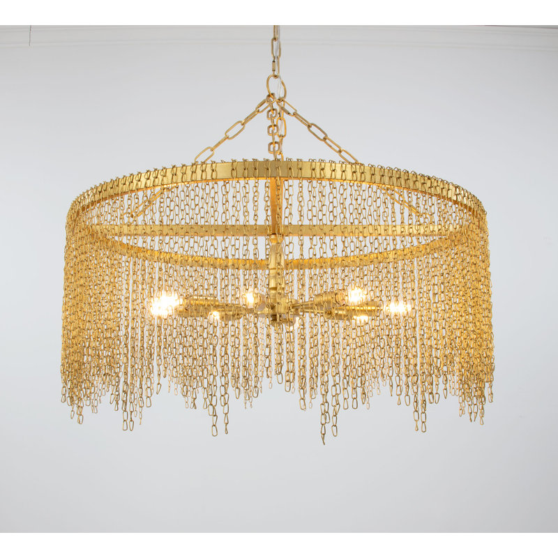 Cellini 8 - Light Chandelier, Gold