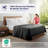 100% Organic Viscose From Bamboo Flat Sheet Only, 300 Thread Count, Extra Wide, Cooling & Breathable, Double Stitching, Bedding Sheet - Gift-Ready Packaging (Pewter)-111656277-111656273