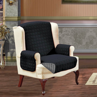 Polyester Box Cushion Wingback Slipcover