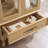 Curio Cabinet Lighted Glass Cabinet Glass Wine Cabinet Curio Display Cabinet with Adjustable Glass Shelves 2 Doors and 1 drawer Cabinet Sideboard With Bulb Included Dark Cherry-2127990213