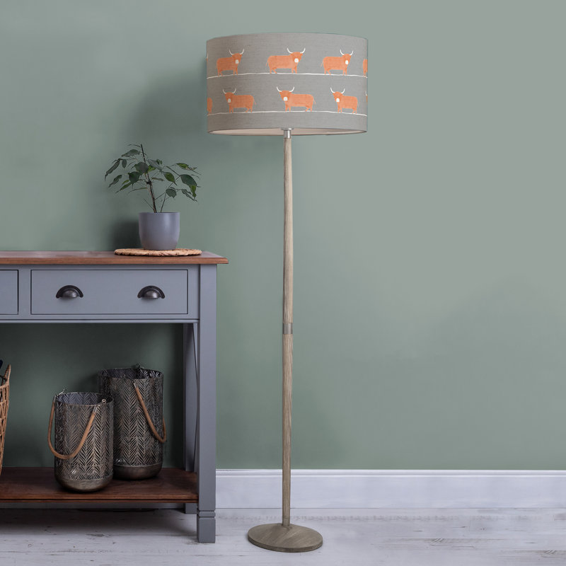 Dougal 164cm Brown Traditional Floor Lamp