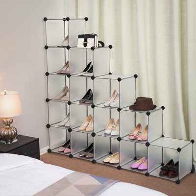 Frankford 16 Pair Shoe Storage Cabinet