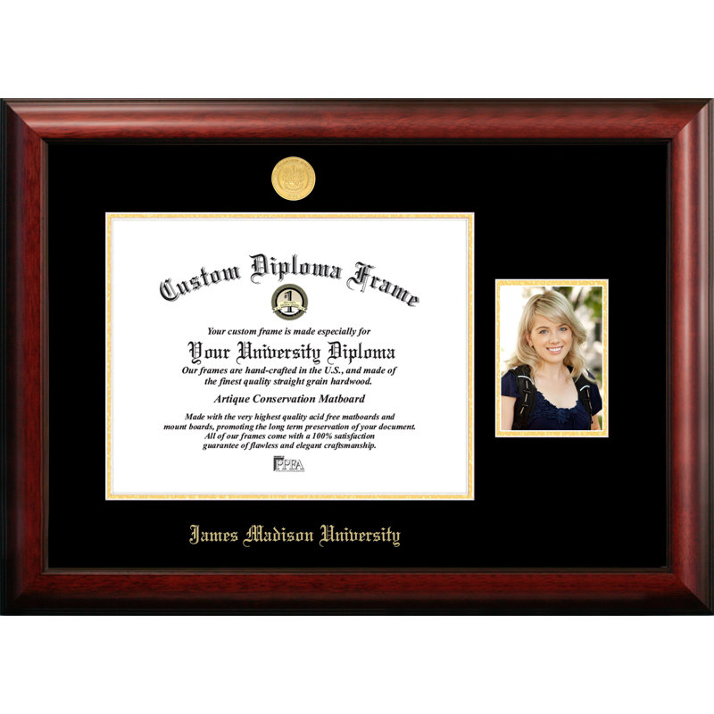 James Madison University Embossed Diploma Picture Frame