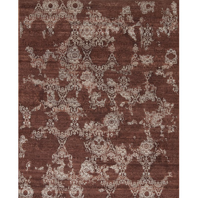 Paradise Hand Knotted Area Rug in Brown