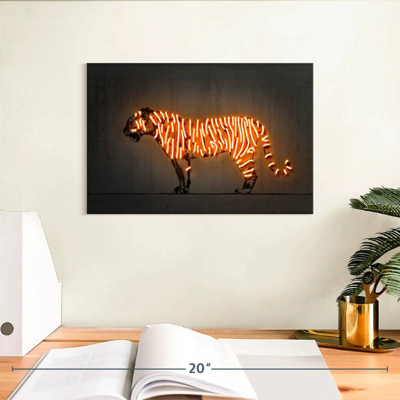 Brampt Glowing Tiger, 8" H x 12" W