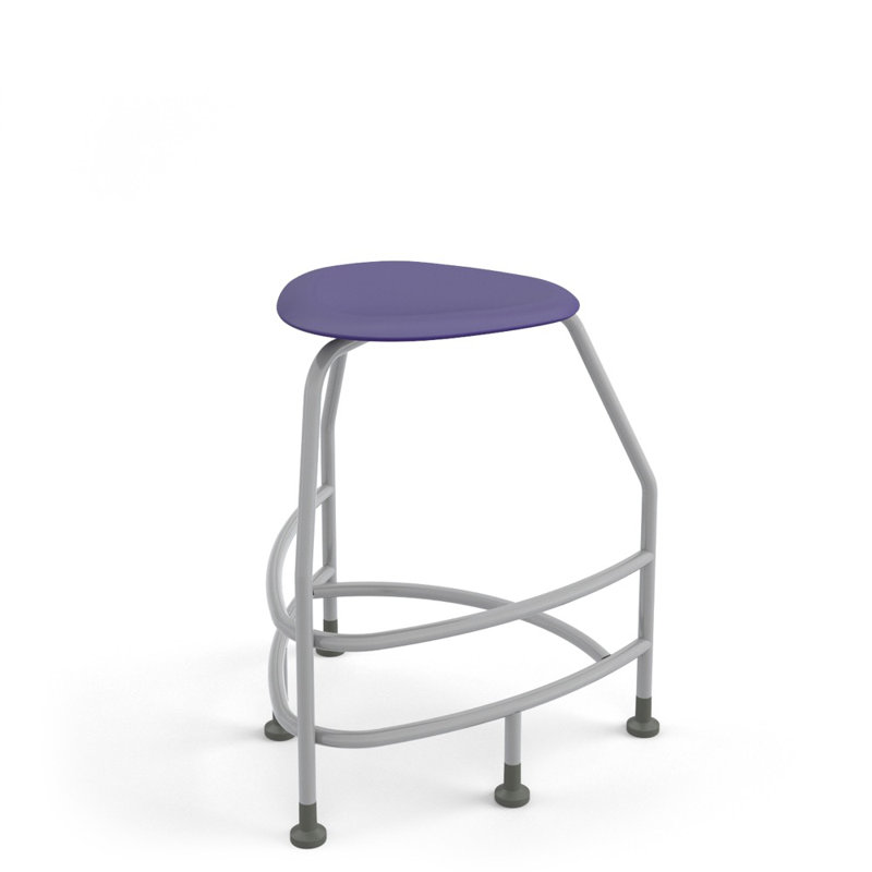 Tabouret 360, H 30 po, patins, Marine