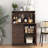 Desk Cabinet, with Storage Drawer & Shelves, Fold-up Desktop, Ideal for Home, Office, Dormitory