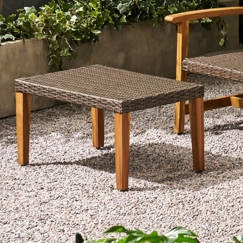 Style transitionnel avec bois franc et couleur principale gris naturel, profondeur de produit de 28 po, largeur de 20 po, hauteur de 15,61 po avec assise en bois, hauteur idéale pour la terrasse