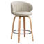 26" Upholstered Swivel Bar and Counter Stool with Wood Frame-325913600