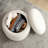 Leiani 20.1" Wide Boulce/Velvet/Linen Upholstered Round Storage Ottoman-731181780