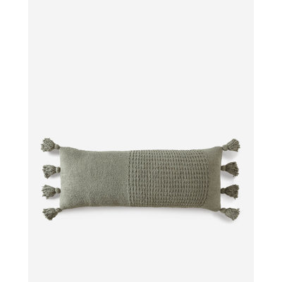 Braided Pom Lumbar Pillow Cover & Insert
