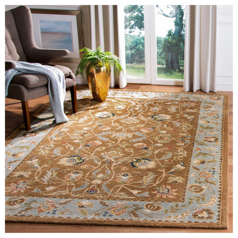 Tapis oriental en laine touffeté à la main Molter Bergama, Rectangle de 5 pi x 8 pi