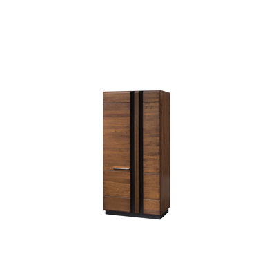 Katzman Manufactured + Solid Oak Wood 2-Door Wardrobe