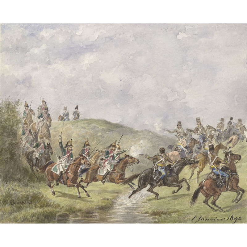 Franse dragonders en Oostenrijkse huzaren (1892)