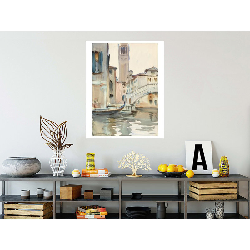 «A Bridge and Campanile Venice» par John Singer Sargent - Estampe numérique, H 40 po x l 32 po