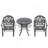 3-Piece Set Of Cast Aluminum Patio Furniture With Cushions