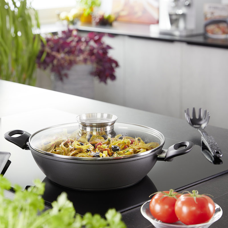 Bella Cucina 3.5 L Non-Stick Paella Pan with Lid