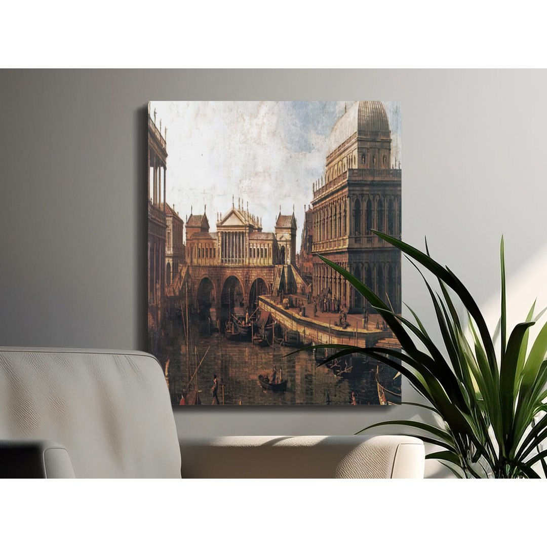 Venice Canal Canvas Wall Art, Italian Cityscape Print, Gallery Wrapped, Ready to Hang, Archival Quality, Architectural Art, Landmark Scene