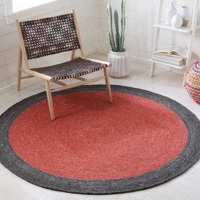 Nunley Hand Woven Wool/Cotton Rug in Red