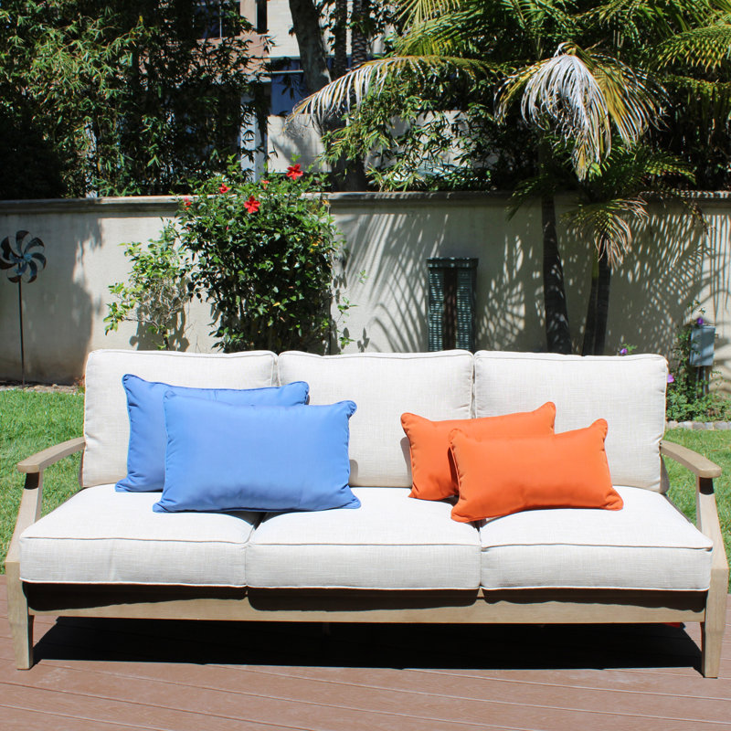 Element Synthetic Lumbar Rectangle Indoor/Outdoor Pillow Cover & Insert, Red, 16" x 24"
