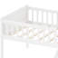 Structure de lit avec tablette de rangement, structure de lit en bois avec glissière et échelle, lit plateforme simple avec garde-corps, aucun sommier requis-130081740