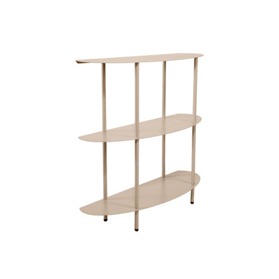 Curved Metal 3-Tier Shelf Blush