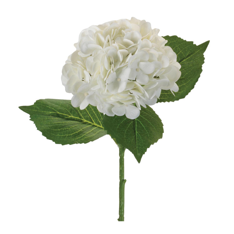 Hydrangea Flower Stem (Set of 4), White