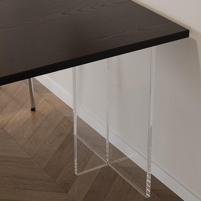 Bureau moderne en bois massif en acrylique,  H 29,52 po x l 55,11 po x P 27,55 po