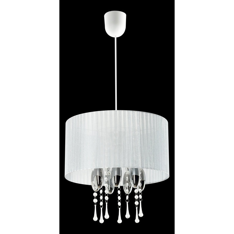 Zoe 1 - Light Drum Pendant, White