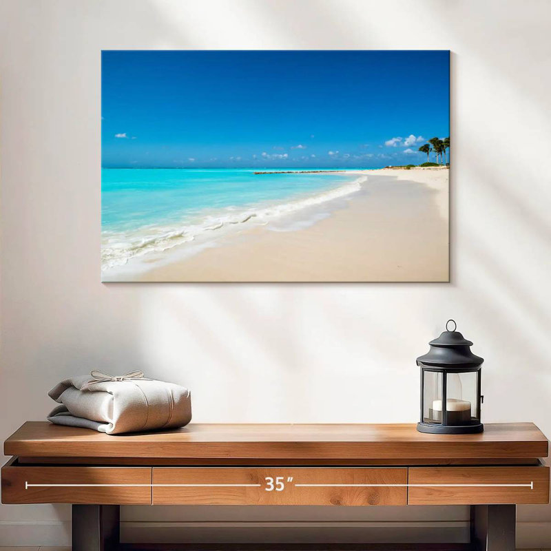 Plage de sable turquoise Gillard, H 16 po x l 24 po