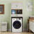 Storage Cabinet With One Adjustable Shelf And One Fake Drawer For Laundry Room