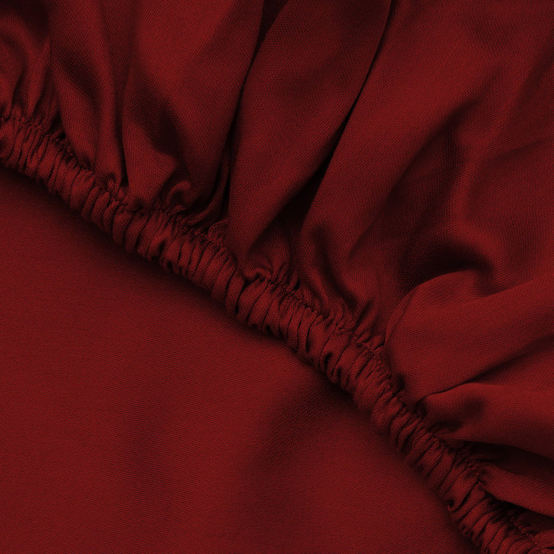 Drap-housse en satin, Rouge 2, Drap-housse de taille très grand
