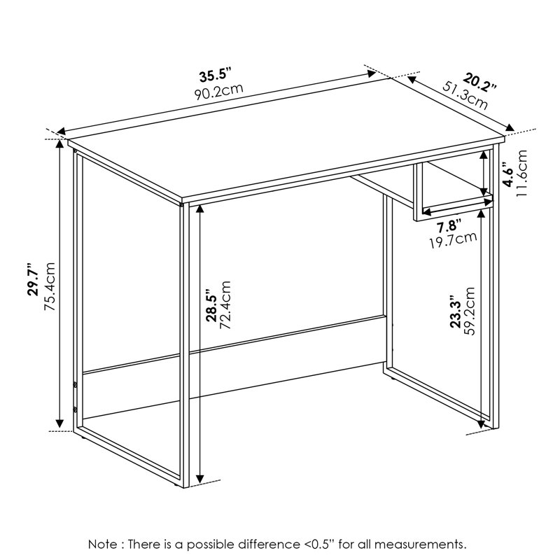 Gallatin Steel Writing Desk, Gray/Black