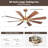 Trosclair 60'' 8- Blade Reversible DC Ceiling Fan with LED Lights and Remote Control