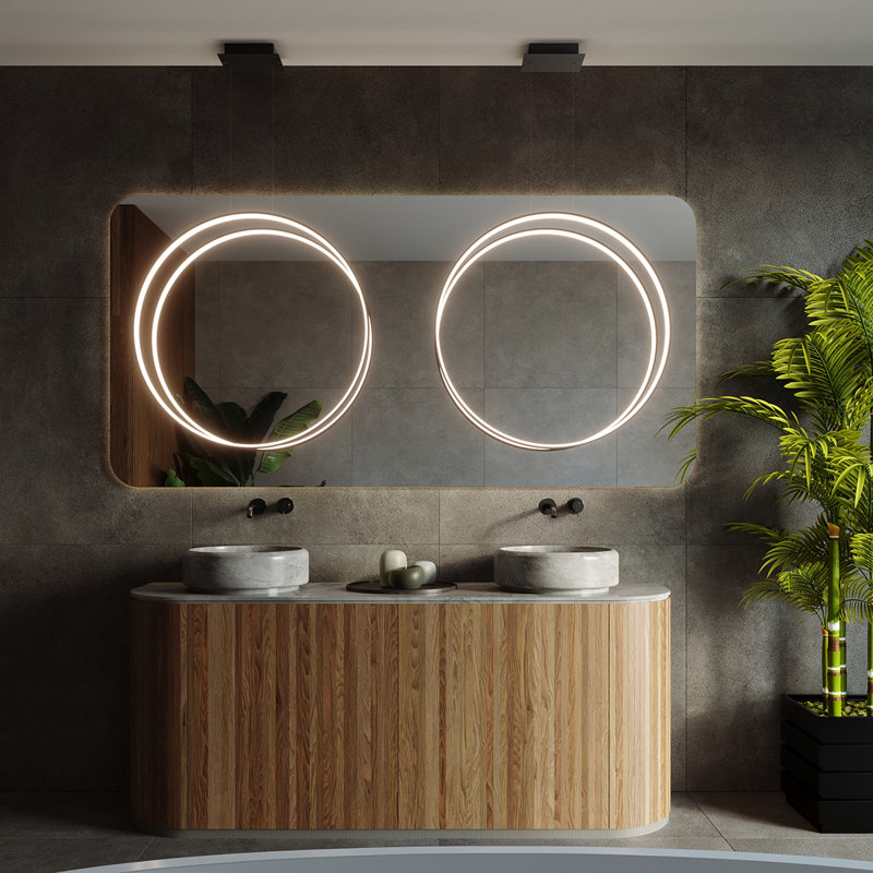 1 - Light LED Geometric Pendant, White, 3000K, 150cm H x 16cm W x 110cm D