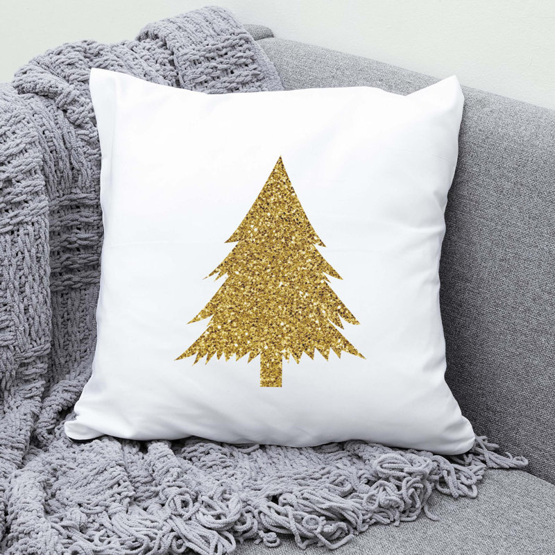 Christmas1_3 Polyester/Polyester Blend Reversible Throw Pillow, 14" x 14"
