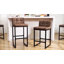 Tabouret de bar et de comptoir rembourré à dossier bas avec structure en métal épaissie pour îlot de cuisine-92115244-91899105-92115245