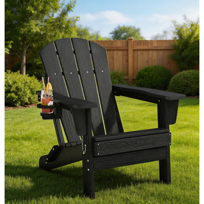 Folding Adirondack Chair, with Cup Holder