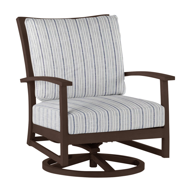 Charleston Patio Lounge Chair with Cushions, Oyster, Rollo Lace, Welt + Standard Fill