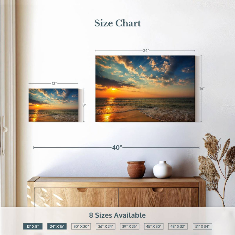 Gillard Jamaican Bay Beach Sunrise, H 16 po x l 24 po