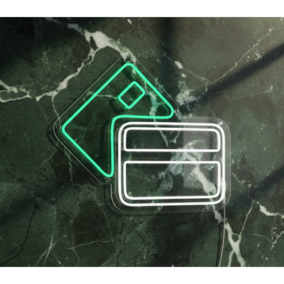  | Enseigne au néon de conception de carte de crédit | Fabriqué avec des tubes néon durables et de haute qualité pour un éclairage lumineux et uniforme, une performance durable jusqu'à 50 000 heures sans gradation | 20 x 24 | Pas clair