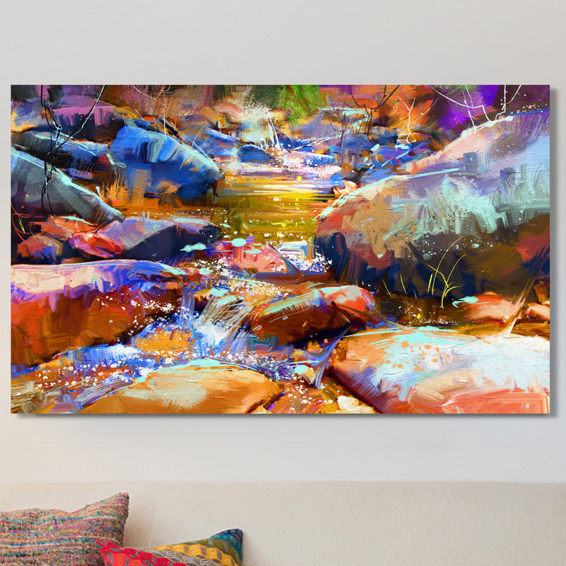 " Water Rocks ", 24" H x 40" W x 1" D