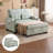 Tufted Upholstered Cat's Claw Leather Loveseat Recliner Sleeper Couch Pull Out Sofa Sofa Bed-108941055